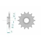 Piñón AFAM acero estándar 24510 - Paso 520 - motoscamaralweb.com