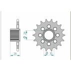Piñón AFAM acero estándar 37601 - Paso 525 - motoscamaralweb.com