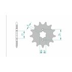 Piñón AFAM acero estándar 49102 - Paso 420 - motoscamaralweb.com