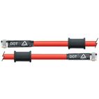 Latiguillo metálico rojo Venhill 1450mm tuercas cromadas - motoscamaralweb.com