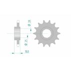 Piñón AFAM acero estándar 61600 - Paso 525 - motoscamaralweb.com