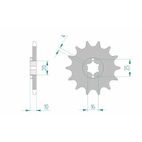 Piñón AFAM acero estándar 64200 - Paso 520 - motoscamaralweb.com