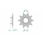 Piñón AFAM acero estándar 79304 - Paso 520 - motoscamaralweb.com