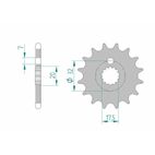 Piñón AFAM acero estándar 85200 - Paso 428 - motoscamaralweb.com