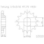 Piñon ESJOT Acero 50-12010 9 dientes - motoscamaralweb.com