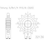 Piñon ESJOT Acero 50-32136 9 dientes - motoscamaralweb.com