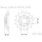 Piñon ESJOT Acero 50-32173 15 dientes - motoscamaralweb.com