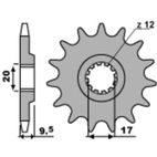 Piñón PBR acero estándar 2084 - 428 - motoscamaralweb.com