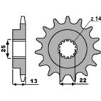 Piñón PBR acero estándar 2201 - Paso 525 - motoscamaralweb.com