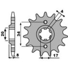 Piñón PBR acero estándar 267 - 520 - motoscamaralweb.com