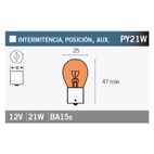 Lámpara V PARTS 12V 21W AMBAR - 10 uds - motoscamaralweb.com