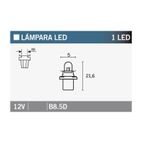 Lámpara V PARTS 1LED B8.5D - 10 uds - motoscamaralweb.com