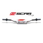 Manillar SCAR O² Color Yamaha YZ/YZF Ø28.6mm - Blanco / Protector blanco - motoscamaralweb.com