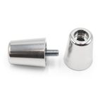 Juego contrapesos manillar V PARTS aluminio plateado - motoscamaralweb.com