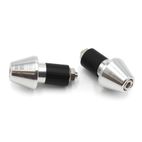 Juego contrapesos manillar V PARTS cónicos aluminio 17.5mm plata - motoscamaralweb.com