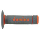 Puños off road DOMINO cross gris/naranja A02041C4552- motoscamaralweb.