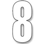 Numeros de carrera blanco - Pack de 3 uds Blackbird Crystal 5027/10/8 - motoscamaralweb.com