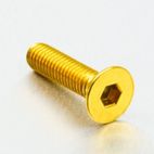 Tornillo de Aluminio Pro-bolt avellanado M6 x (1.00mm) x 25mm oro LCS625G - motoscamaralweb.com