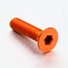 Tornillo de Aluminio Pro-bolt avellanado M6 x (1.00mm) x 25mm naranja LCS625O - motoscamaralweb.com