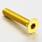 Tornillo de Aluminio Pro-bolt avellanado M6 x (1.00mm) x 35mm oro LCS635G - motoscamaralweb.com