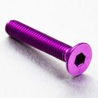 Tornillo de Aluminio Pro-bolt avellanado M6 x (1.00mm) x 35mm violeta LCS635P - motoscamaralweb.com