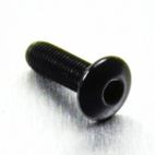 Tornillo de Aluminio Pro-bolt cabeza redondeada M4 x (0.5mm) x 12mm Fine negro LFB412FBK - motoscamaralweb.com