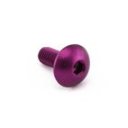 Tornillo de Aluminio Pro-bolt cabeza alomada M5 x (0.8mm) x 12mm violeta LFB512P - motoscamaralweb.com