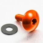 Tornillo de Aluminio XL Pro-bolt cabeza redondeada M5 x (0.8mm) x 16mm naranja LFB516XLO - motoscamaralweb.com