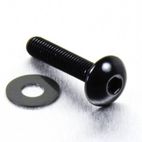 Tornillo de Aluminio Pro-bolt cabeza redondeada M5 x (0.8mm) x 20mm negro LFB520BK - motoscamaralweb.com