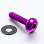 Tornillo de Aluminio Pro-bolt cabeza redondeada M5 x (0.8mm) x 20mm violeta LFB520P - motoscamaralweb.com