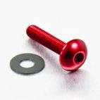 Tornillo de Aluminio Pro-bolt cabeza redondeada M5 x (0.8mm) x 20mm rojo LFB520R - motoscamaralweb.com