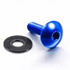Tornillo de Aluminio Pro-bolt cabeza redondeada M6 x (1.00mm) x 20mm azul LFB620B - motoscamaralweb.com