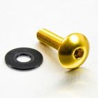 Tornillo de Aluminio Pro-bolt cabeza redondeada M6 x (1.00mm) x 25mm oro LFB625G - motoscamaralweb.com