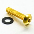 Tornillo de Aluminio Pro-bolt cabeza redondeada M8 x (1.25mm) x 40mm oro LFB840G - motoscamaralweb.com