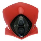 Faro con careta Bihr Viper rojo - motoscamaralweb.com