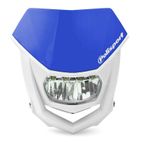 Careta Halo LED homologada POLISPORT blanco/azul 8667100005 - motoscamaralweb.com