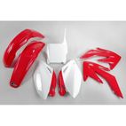 UFO Plastic Kit OEM Color Red/White Honda CRF250R - motoscamaralweb.com
