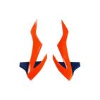 Plásticos laterales de radiador UFO naranja neon/azul KTM SX85 - motoscamaralweb.com