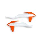 Paneles laterales radiador UFO naranja/blanco KTM EXC/SX/EXC-F/SX-F - motoscamaralweb.com