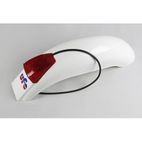 Guardabarros trasero universal UFO Preston con luz (1975-1979) blanco ME08031-W - motoscamaralweb.com