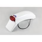 Guardabarros trasero Fantic con luz 50cc-75cc-80cc-125cc (79-82)Laverda 125cc (78-81) Color Blanco - motoscamaralweb.com