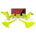 Kit de plástica RACETECH (5 piezas) - Amarillo flúor - motoscamaralweb.com