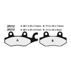 Juego pastillas de freno NISSIN 2P212NS Tra. XTZ750 89 - motoscamaralweb.com