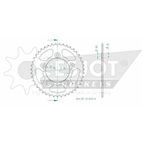 Corona ESJOT acero 50-32152 43 dientes - motoscamaralweb.com