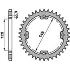 Corona PBR acero C45 estándar 4588 - 520 - motoscamaralweb.com