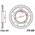 Corona JT SPROCKETS acero estándar 898 - Paso 525 - motoscamaralweb.com