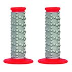 Puños SCAR X2R Dual Density Full Diamond - Gris / Rojo - motoscamaralweb.com