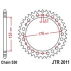 Corona JT 2011 de acero con 44 dientes autolimpiable - motoscamaralweb.com
