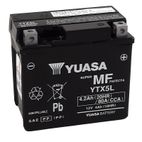Batería YUASA W/C activada de fábrica sin mantenimiento - YTX5L (FA) - motoscamaralweb.com