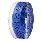Cinta para manillar de carretera VELO Cuero sintético (PU) perforada azul/blanca - motoscamaralweb.com